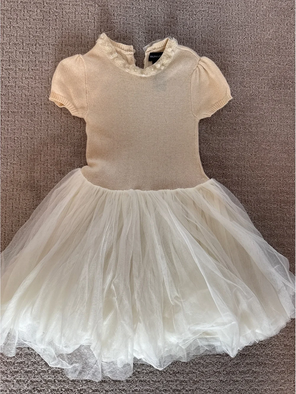 Ralph Lauren size 5 girls cashmere/wool and tulle dress